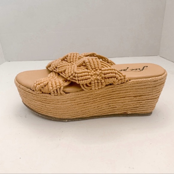 Free People Highline Espadrille Wedge Platform in Natural Size 37 or 7 US NWOT. - Picture 6 of 6